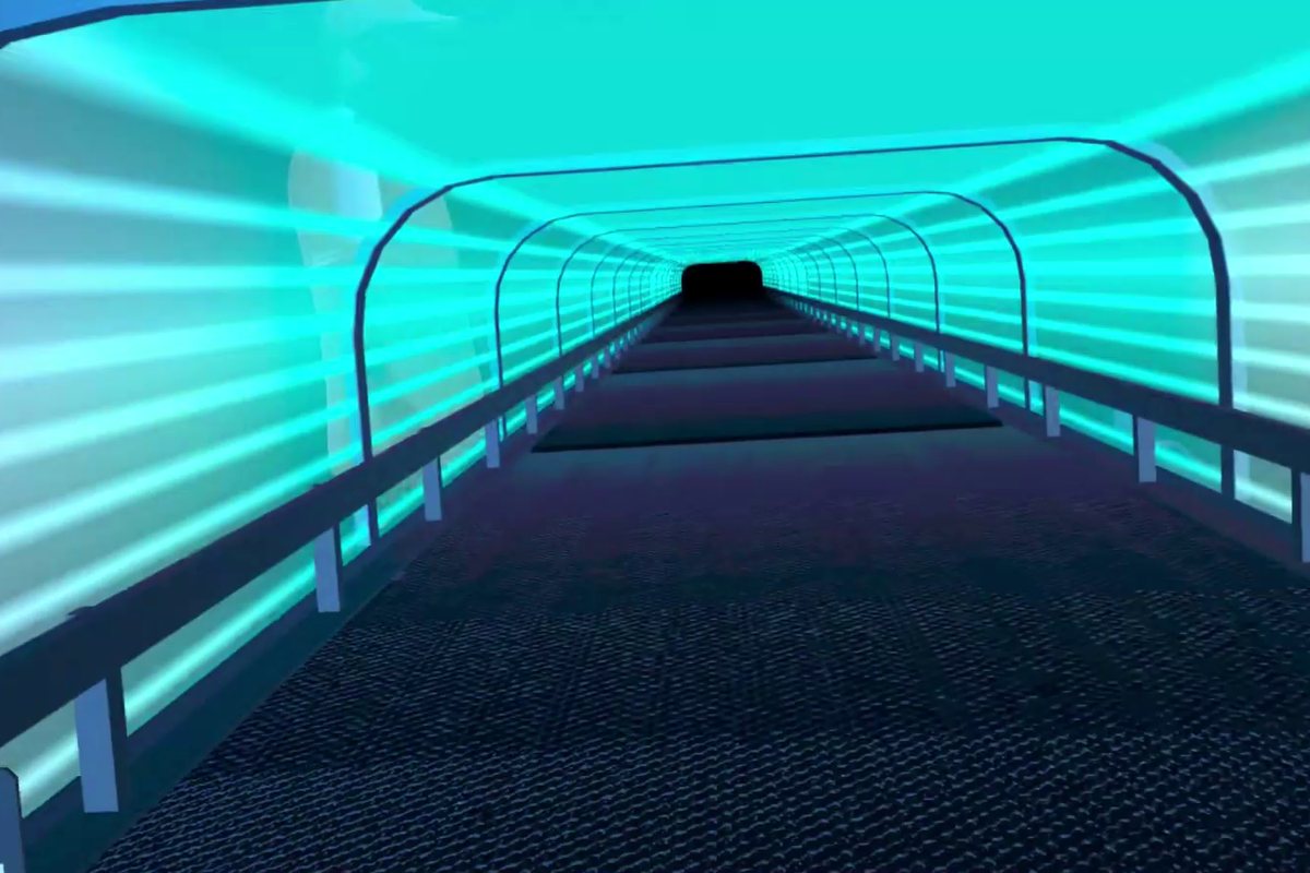 Leuchtender Tunnel, der eine sichere HTTPS-Verbindung im VR-Training darstellt